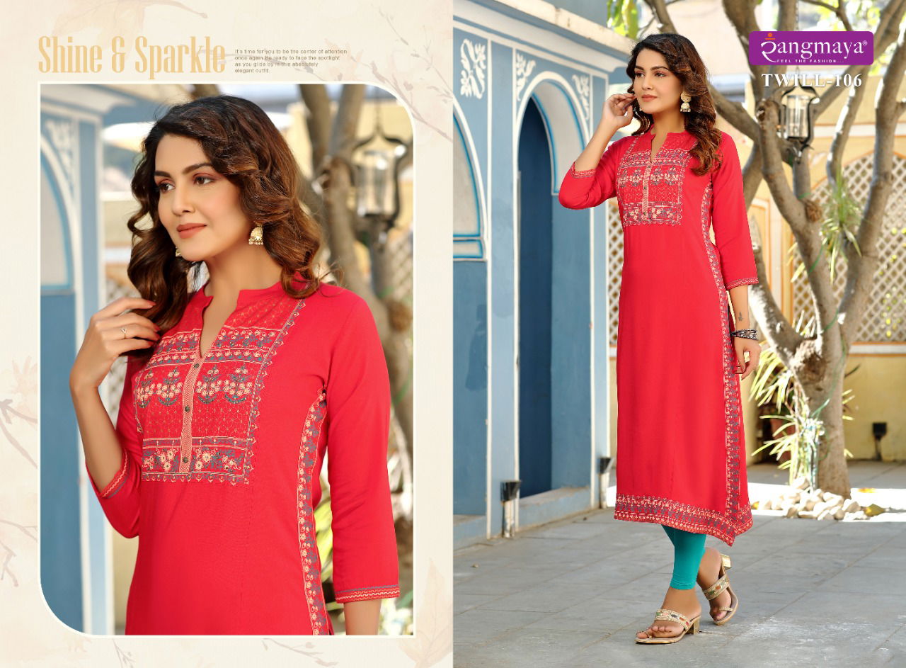 Rangmaya Twills 2 Heavy Festive Wear Wholesale Designer Kurtis